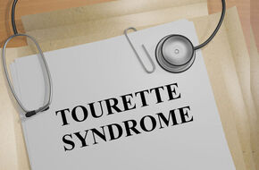 Teczka z napisem syndrom Tourette'a